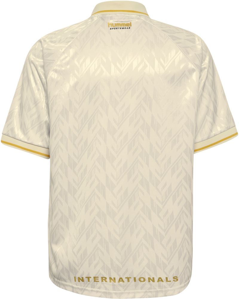 HUMMEL Beige Polyester Polo Neck T-Shirt - Image 3