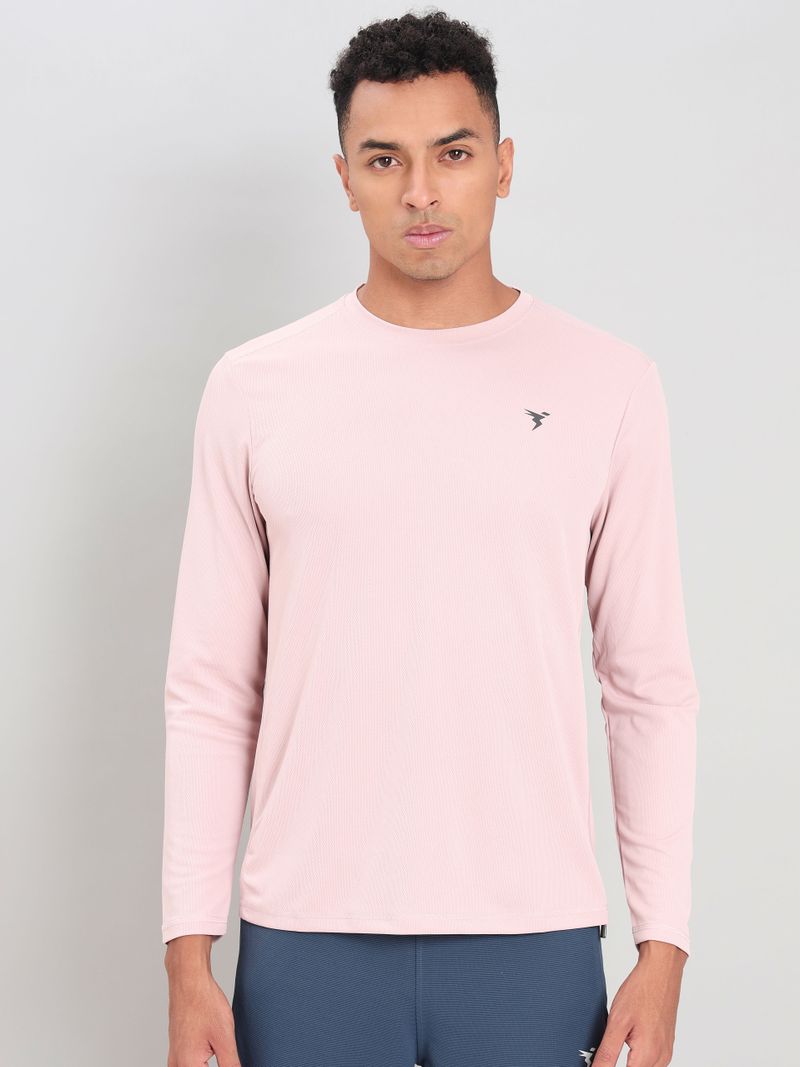 TECHNOSPORT Men Pink Polyester T-Shirt - Image 2