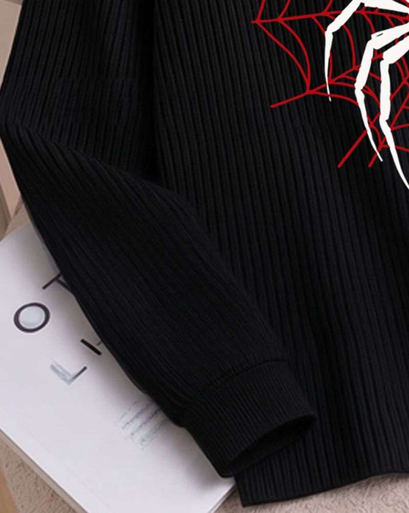 Men Polo Neck Cotton Blend Black T-Shirt - Image 4