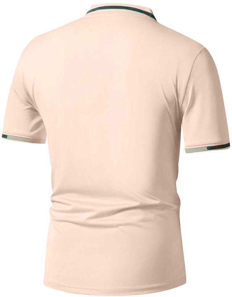 R.Code by The Roadster Life Co. Men Beige Polo Neck T-Shirt - Image 3