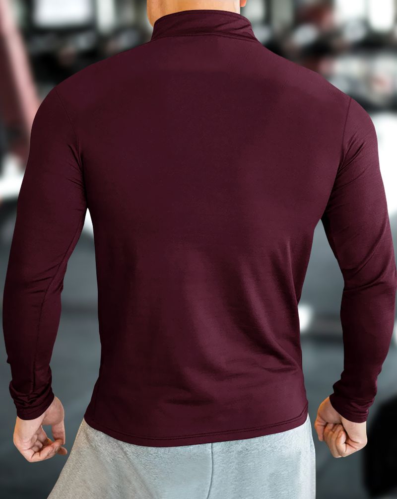 EyeBogler Men Maroon Striped T-Shirt - Image 4