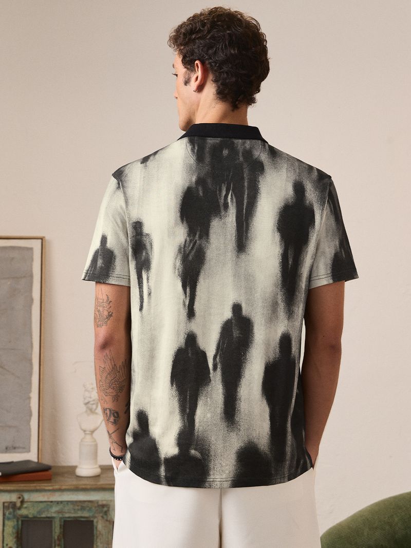 The Souled Store Men White Polo Neck T-Shirt - Image 5
