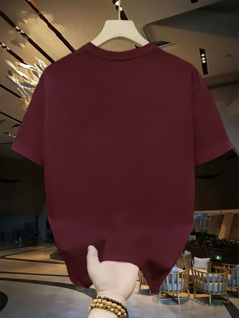 Magneto Men Maroon Cotton T-Shirt - Image 5