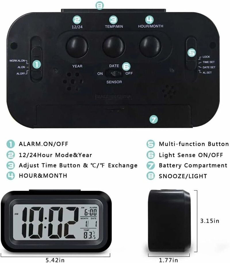 Cipzi Digital Black Clock - Image 6