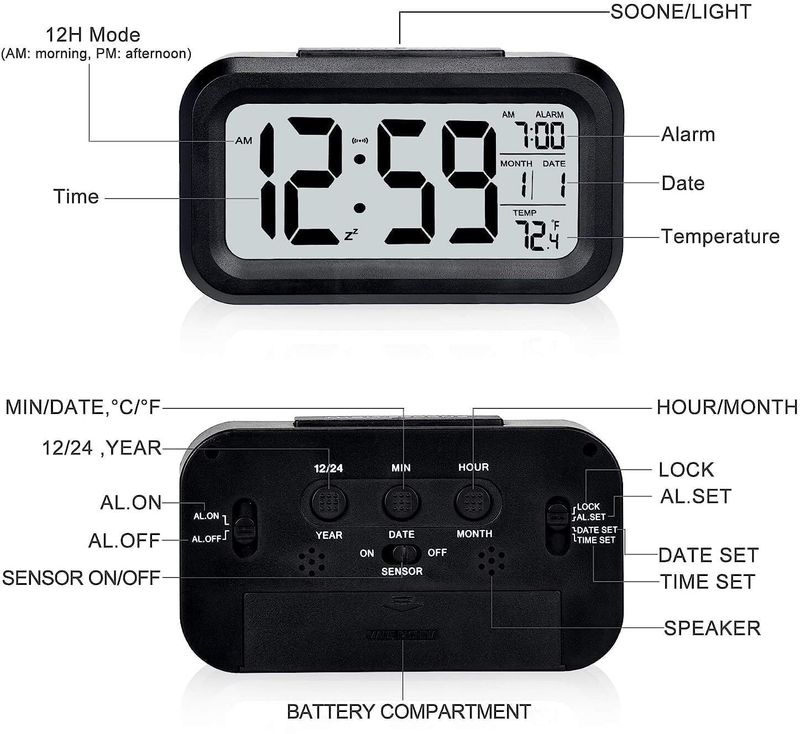 MrCLOCK Digital Black Clock - Image 3