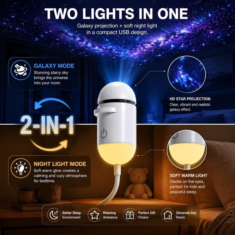 Haliyad Willa 12-in-1 Galaxy Star Projector - Image 4