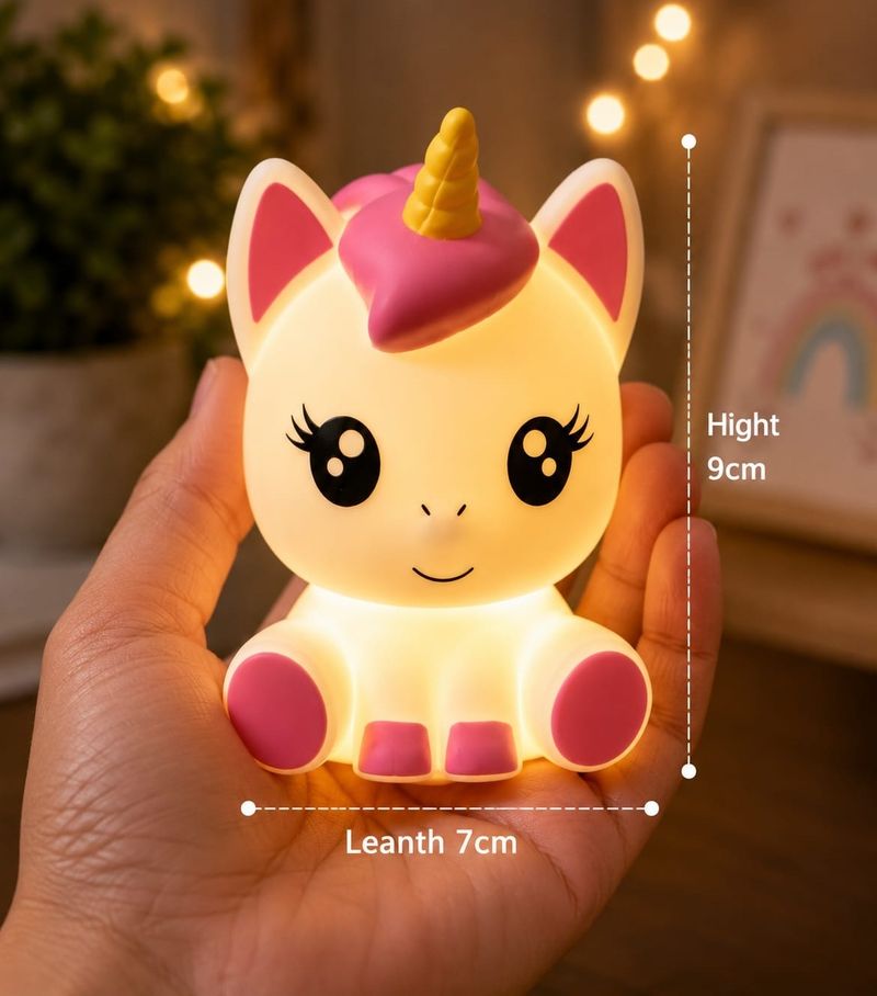 SR ENTERPRISE Cute Unicorn LED Silicone Night Lamp - Image 4