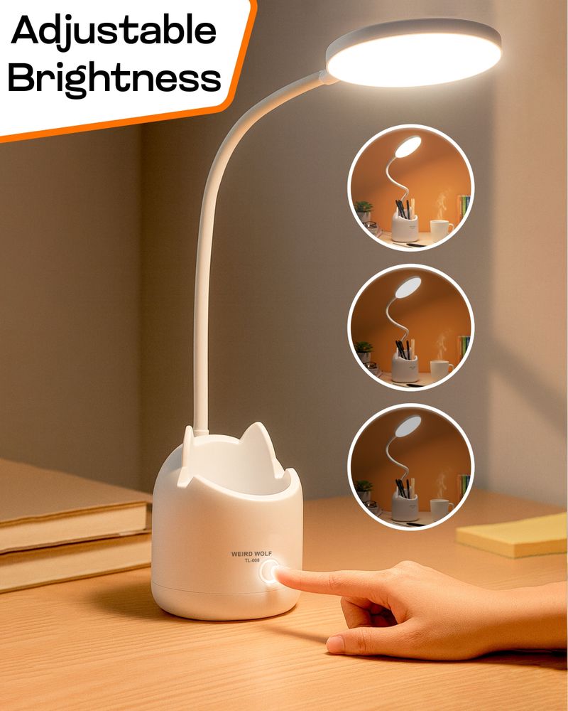Rudefox 3 Colour Mode LED Study Lamp, 35 cm, White - Image 5
