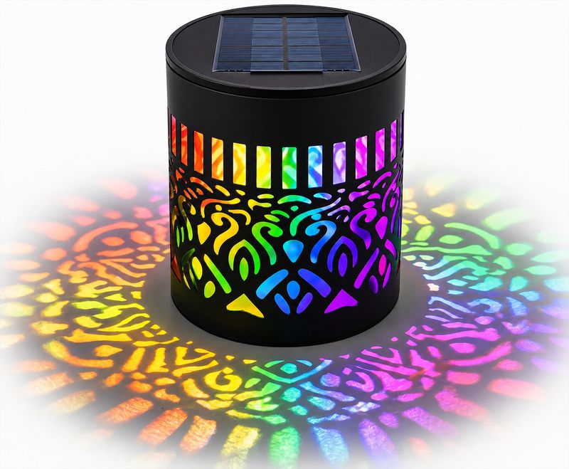 BBBIKINI Solar Powered Mandala Projector Light for Garden, Patio ...more