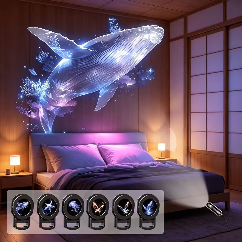 Pamidhar 6 Theme LED Star Projector Night Light, Black, 24 cm - Image 2
