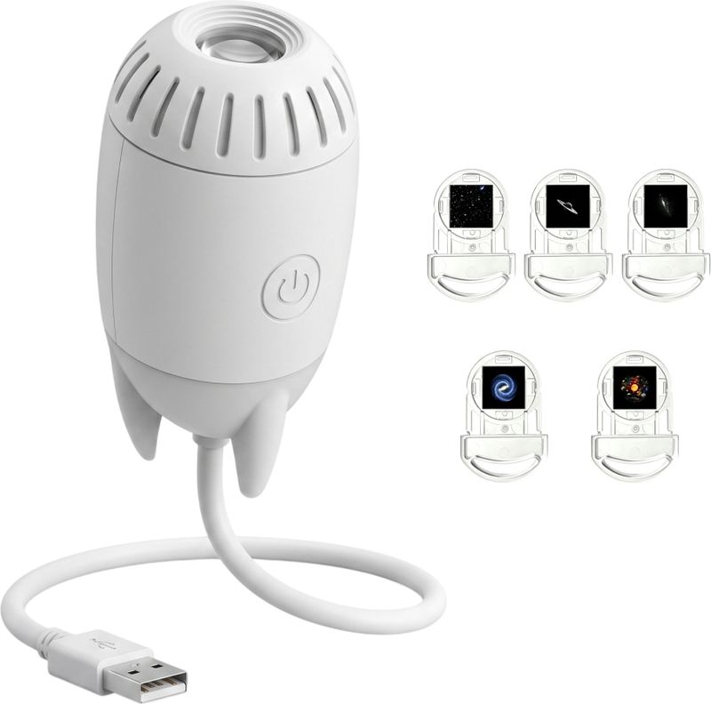 Finzara 2-in-1 Mini Galaxy Projector Night Light - Image 2
