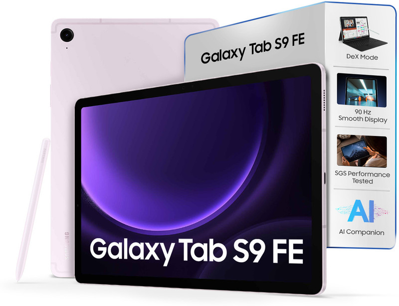 Samsung Galaxy Tab S9 FE 6 GB RAM 128 GB ROM 10.9 inch with Wi-Fi Only Exynos 1380 Tablet (Lavender)