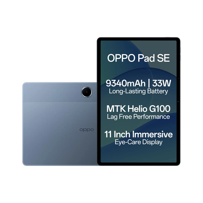 Oppo Pad Se With Supervooc Charger 8 Gb Ram 128 Gb Rom 10.95 Inch With Wi-fi+4g Gaming Mediatek Helio G100 Tablet Twilight Blue