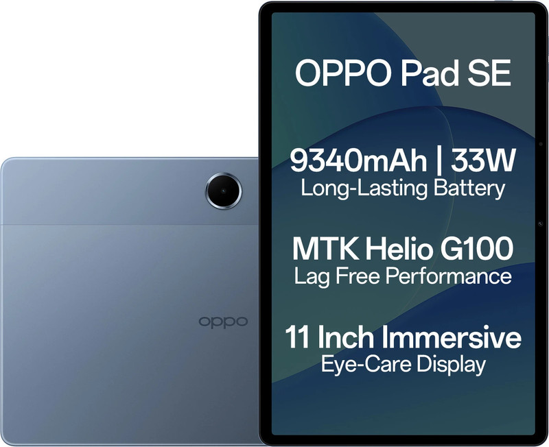 Oppo Pad Se With Supervooc Charger 4 Gb Ram 128 Gb Rom 10.95 Inch With Wi-fi Only Gaming Mediatek Helio G100 Tablet Twilight Blue