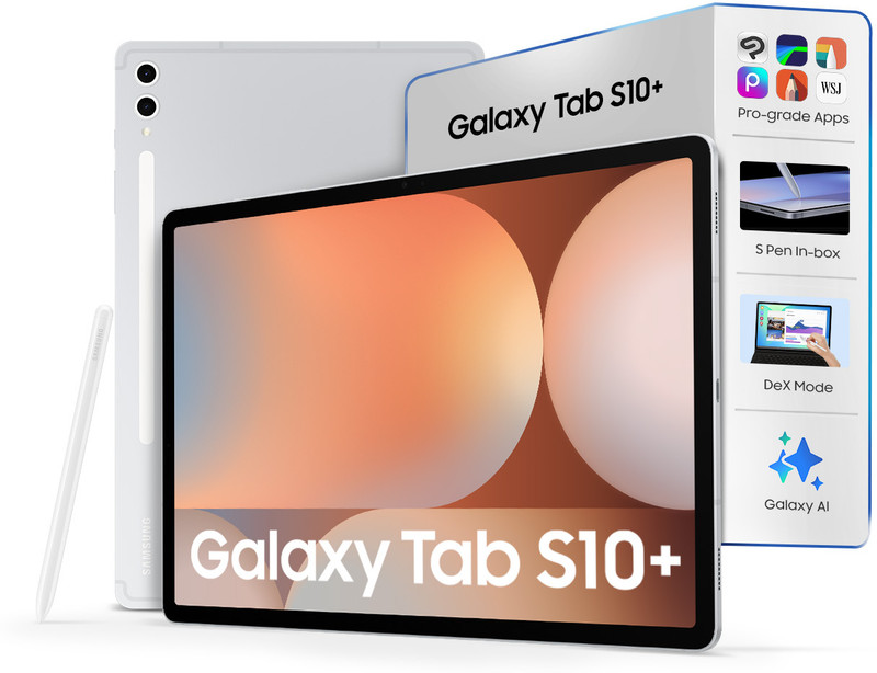 Samsung Galaxy Tab S10+ With S Pen 12 GB RAM 256 GB ROM 12.4 inch with Wi-Fi Only Gaming MediaTek Dimensity 9300 Tablet (Platinum Silver)