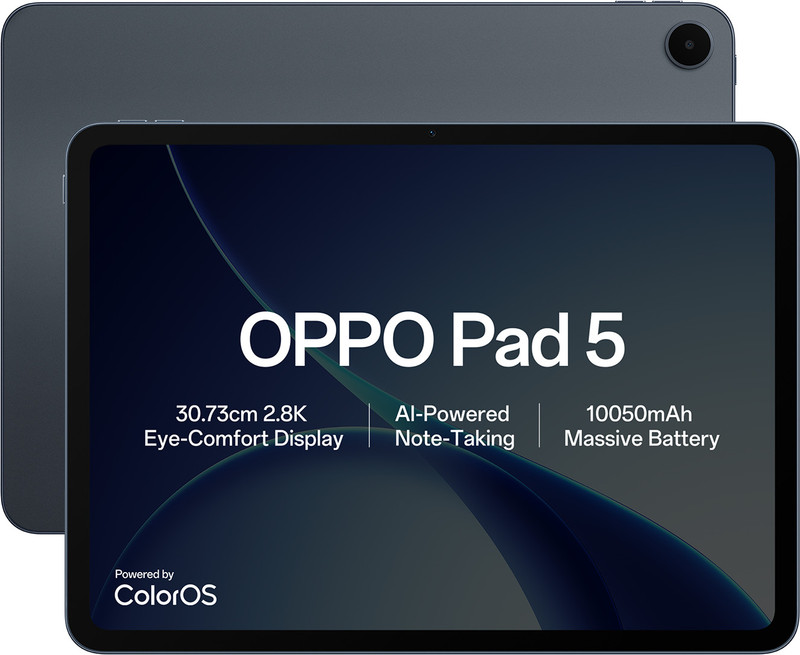 OPPO Pad 5 8 GB RAM 128 GB ROM 12.0 inch with Wi-Fi Only Gaming MediaTek Dimensity 7300 Tablet (Starlight Black)