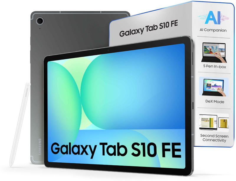 Samsung Galaxy Tab S10 FE 8 GB RAM 128 GB ROM 10.9 inch with Wi-Fi Only Gaming Exynos 1580 Tablet (Gray)