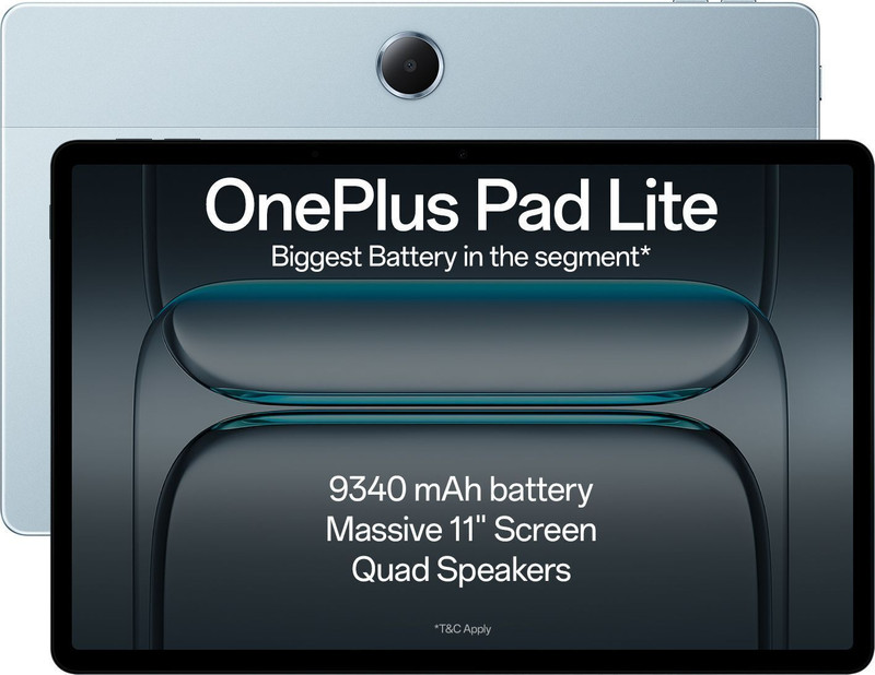 oneplus pad lite 6 gb ram 128 rom 11 0 inch wi fi only mediatek helio g100 tablet aero blue