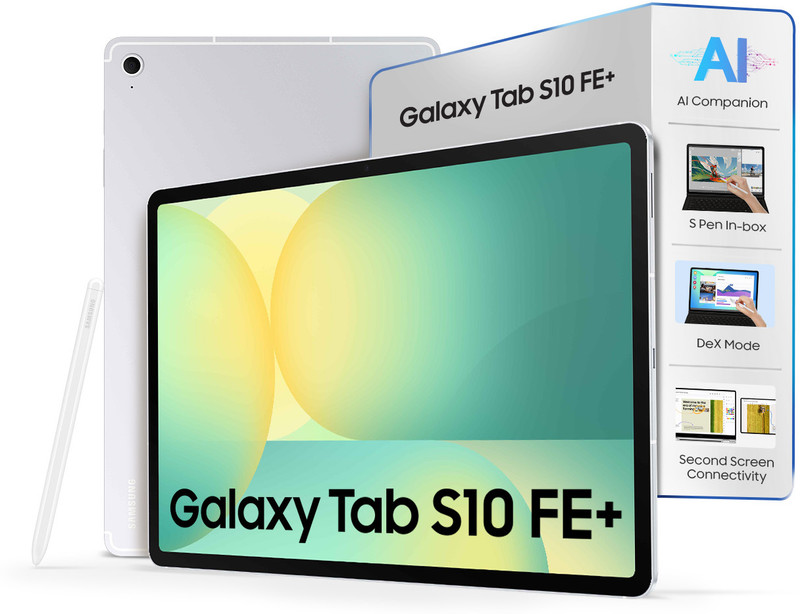 Samsung Galaxy Tab S10 FE+ With S Pen 8 GB RAM 128 GB ROM 13.1 inch with Wi-Fi Only Gaming Exynos 1580 Tablet (Silver)