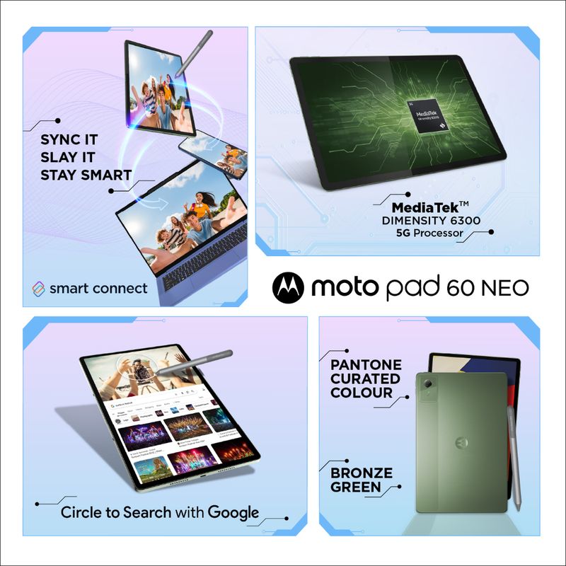 Motorola Pad 60 Neo 11 inch 8GB RAM 128GB ROM Bronze 6300 Tablets - Image 4