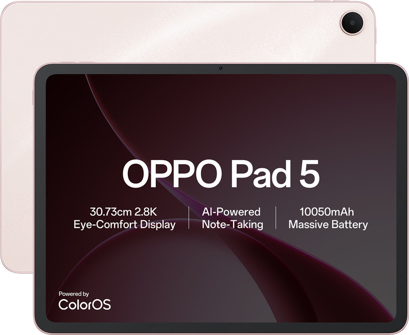 OPPO Pad 5 8 GB RAM 128 GB ROM 12.0 inch with Wi-Fi Only Gaming MediaTek Dimensity 7300 Tablet (Aurora Pink)