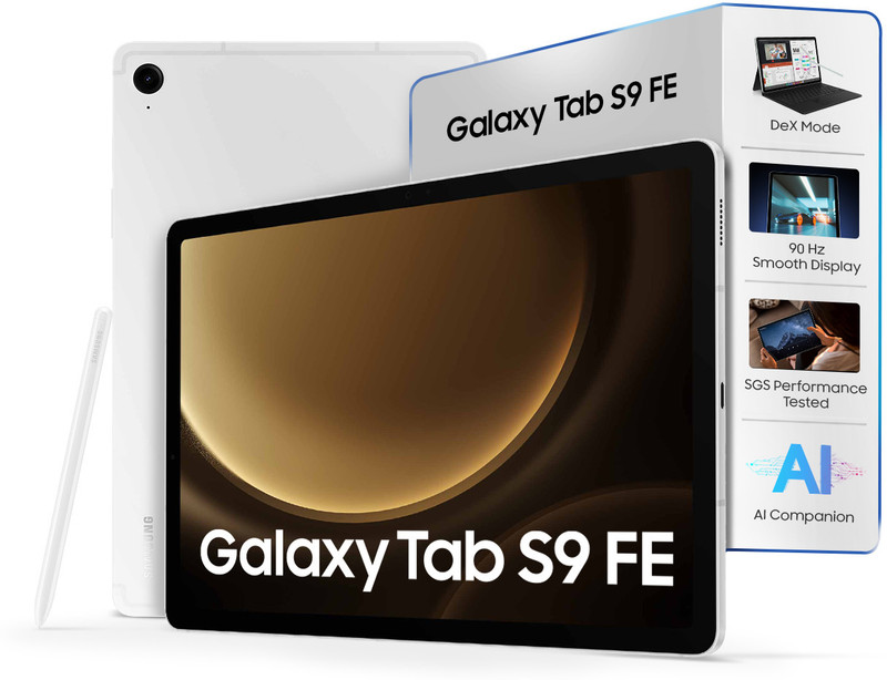 samsung galaxy tab s9 fe 6 gb ram 128 rom 10 9 inch wi fi only exynos 1380 tablet silver