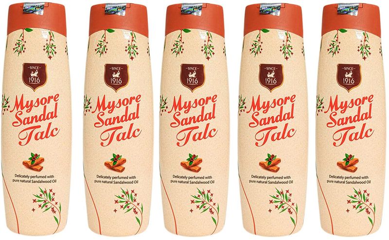 Mysore Sandal Talc 5 x 100g Pack Pack of 5 · 100 g (500 g total) - Image 2