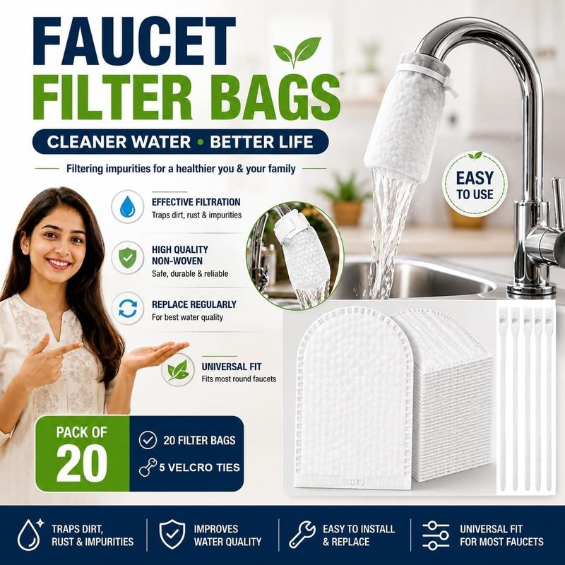 20 Pcs Cotton Faucet Filter Bags for Kitchen Sink - Image 5