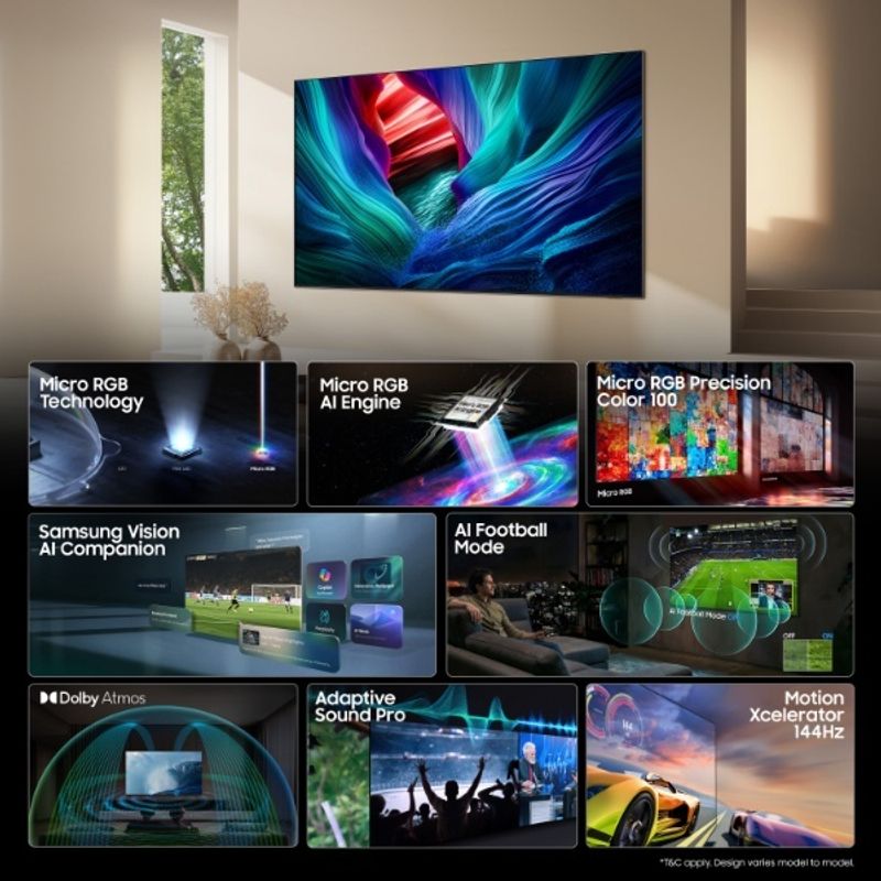Samsung 138 cm Ultra HD Micro RGB Smart Tizen TV 2026 - Image 3