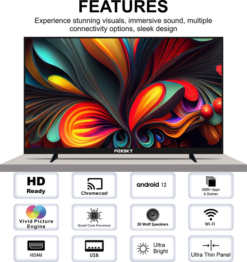 Foxsky 24FSN 60.96 cm (24 inch) HD Ready LED Smart Android TV - Image 3