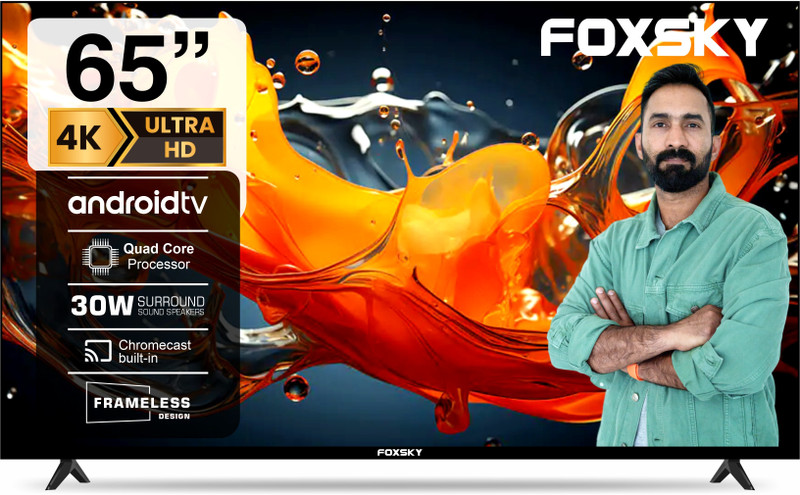 foxsky 165 cm 65 inch ultra hd 4k led smart android tv