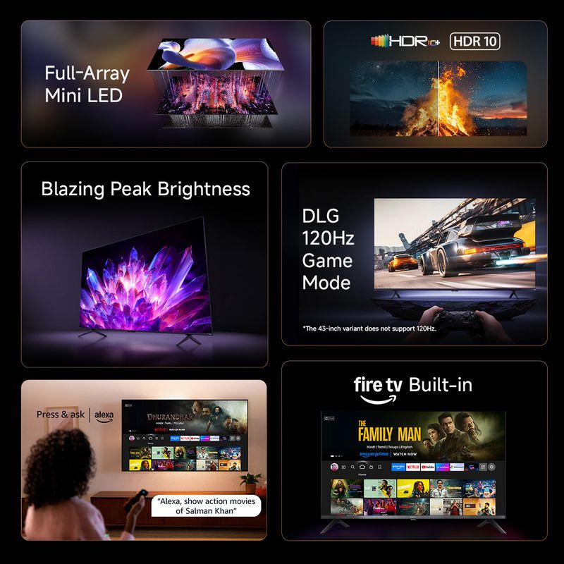 Xiaomi FX Series 43 inch 4K Mini LED Smart Fire TV 2026 - Image 3