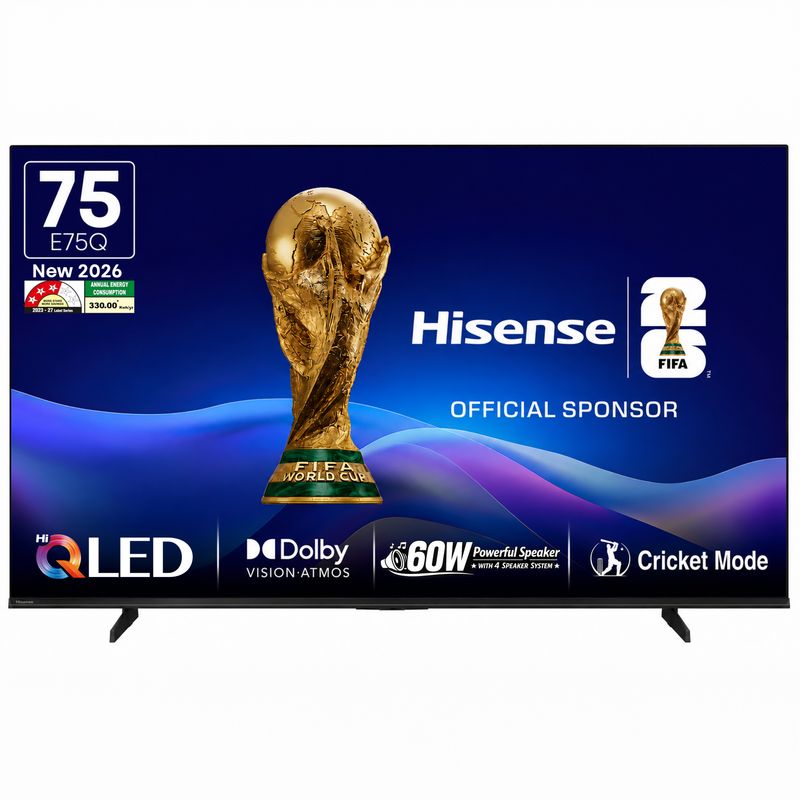 Hisense E75Q 188.5 cm (75 inch) QLED Ultra HD (4K) Smart VIDAA TV...more deal from flipkart Hisense E75Q 188.5 cm (75 inch) QLED Ultra HD (4K) Smart VIDAA TV...more deal from flipkart
