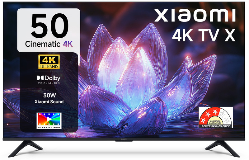xiaomi 125 cm 50 inch ultra hd 4k led smart google tv dolby vision hdr 10 30w audio sound film maker mode 120 hz game booster mi