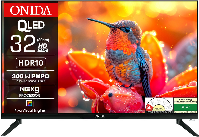 ONIDA 80 cm (32 inch) QLED HD Ready Smart Google TV with Dolby Digital & HDR 10 QZ32HI