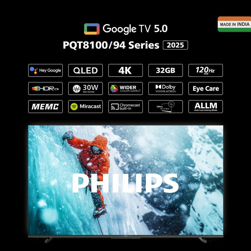 PHILIPS 75 inch QLED 4K Smart Google TV - Image 3