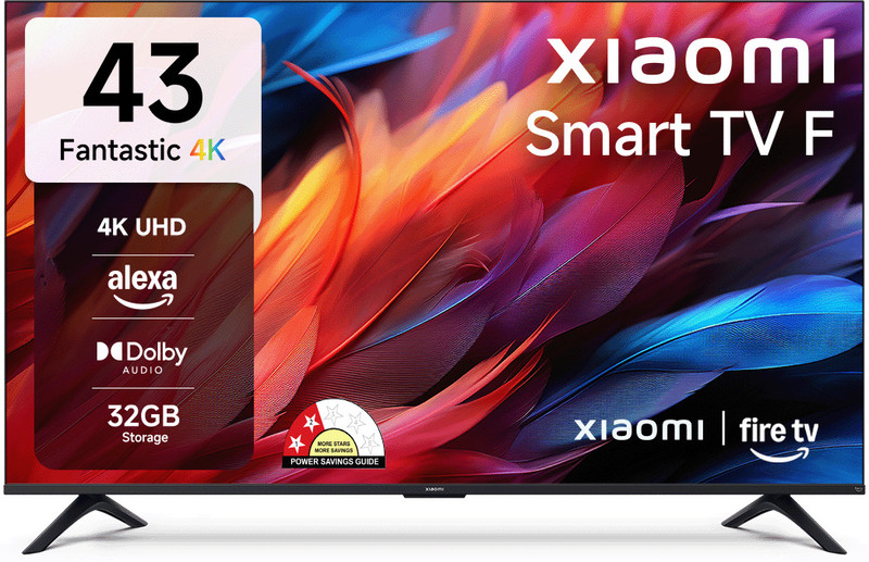 XIAOMI F Series 108 cm (43 inch) Ultra HD (4K) LED Smart Fire TV with Dolby Audio | Box Speakers | Alexa | 32GB Storage | Filmmaker Mode| Mi TV L43MB-
