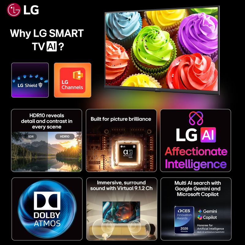 LG 32 inch Full HD LED Smart WebOS TV 2026 Edition - Image 3