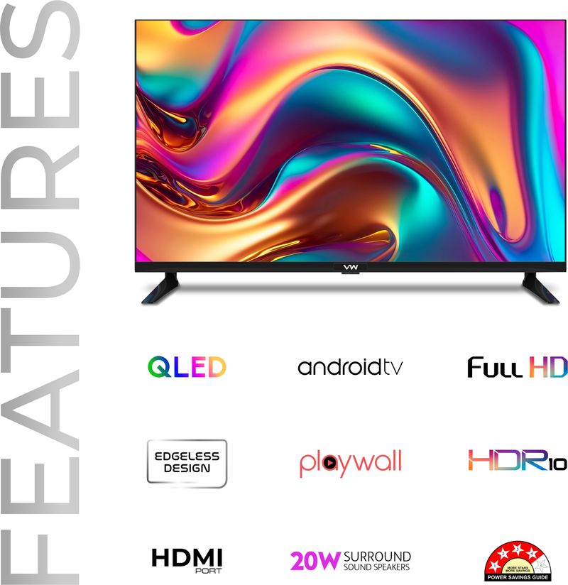 VW Spectra 43 inch QLED Full HD Smart Android TV - Image 3