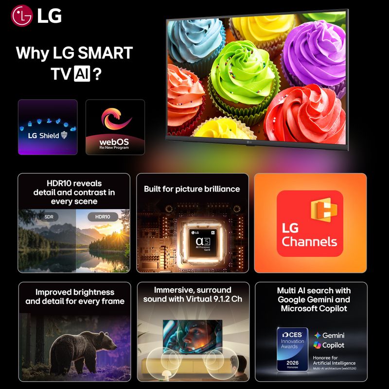 LG 32 inch Full HD LED Smart WebOS TV 2026 - Image 3