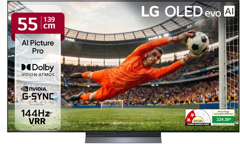 LG evo AI C5 139 cm (55 inch) OLED Ultra HD (4K) Smart WebOS TV with Alpha 9 AI Processor 4K Gen8 Brightness Booster AI Picture Pro Dolby Vision AI So