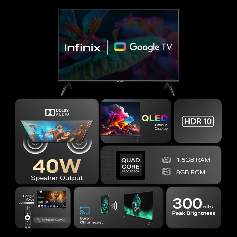 Infinix 43 inch QLED Full HD Smart Google TV - Image 3