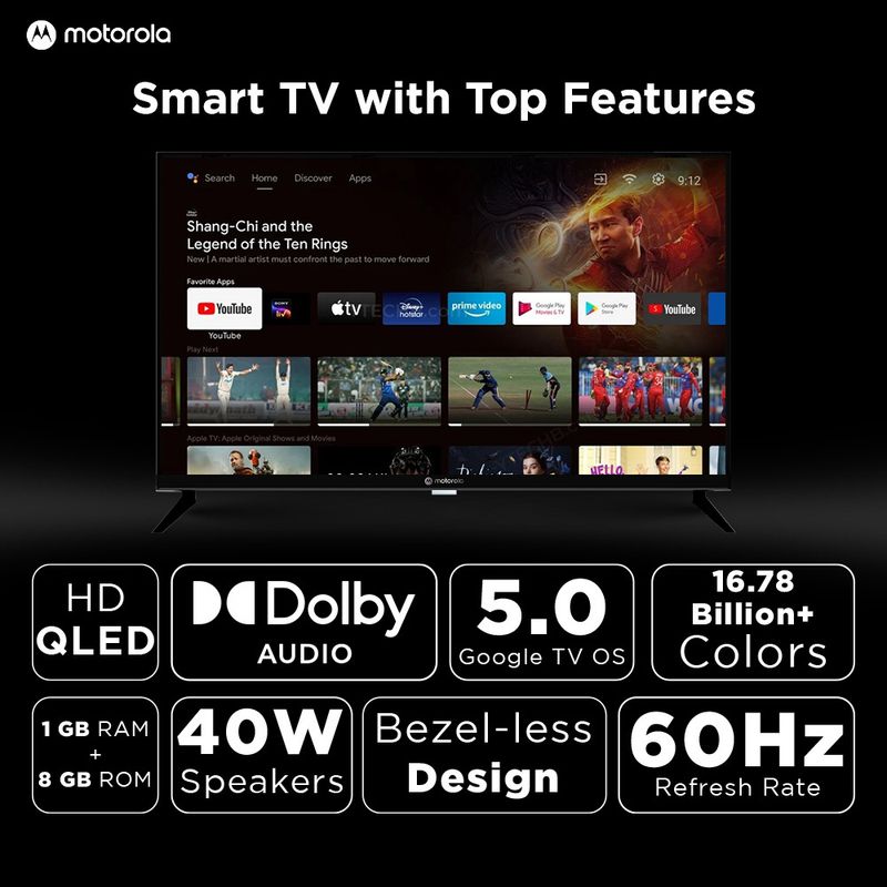 Motorola 32 Inch QLED Smart Google TV 2026 - Image 5