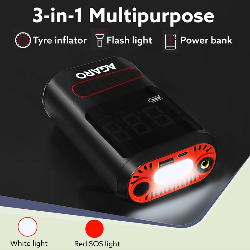 AGARO Galaxy 150 psi Cordless Tyre Air Pump - Image 3