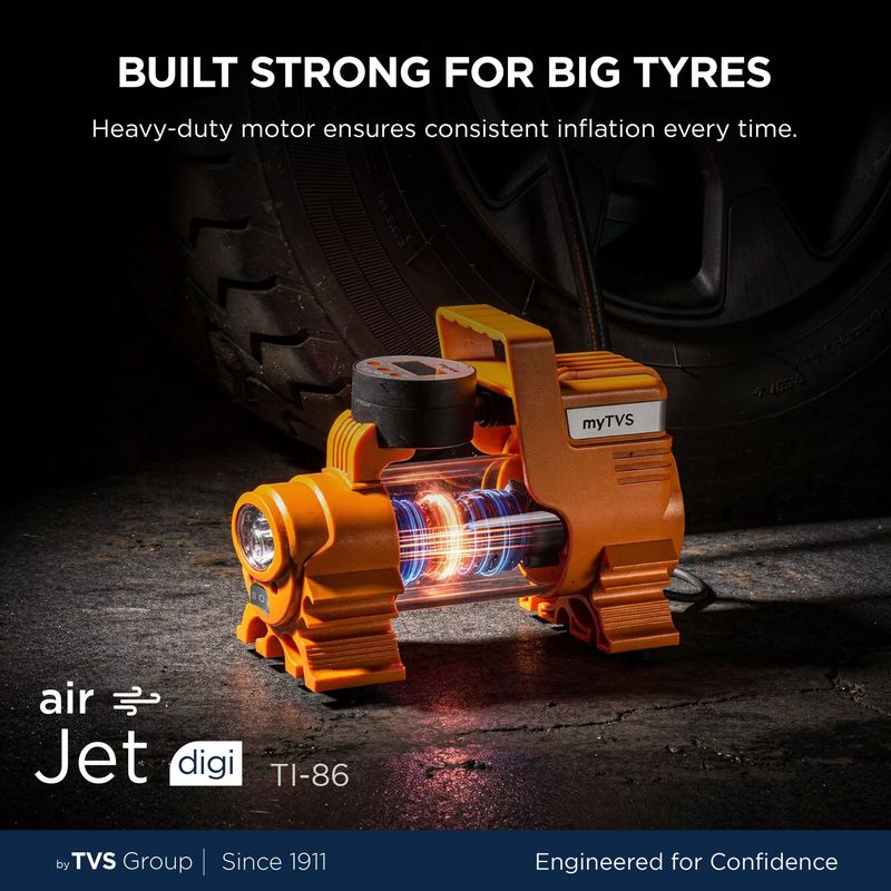 MYTVS TI-86 100 psi Tyre Air Pump for Car & Bike - Image 6