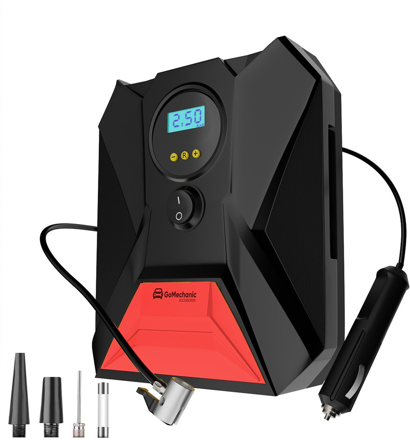 GoMechanic GUSTO T10_01 150 psi Tyre Air Pump for Car & Bike