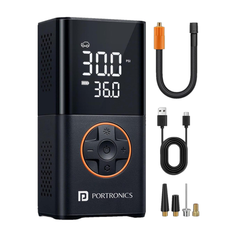 Portronics Vayu 3, POR-2544 150 psi Tyre Air Pump for Car & Bike
