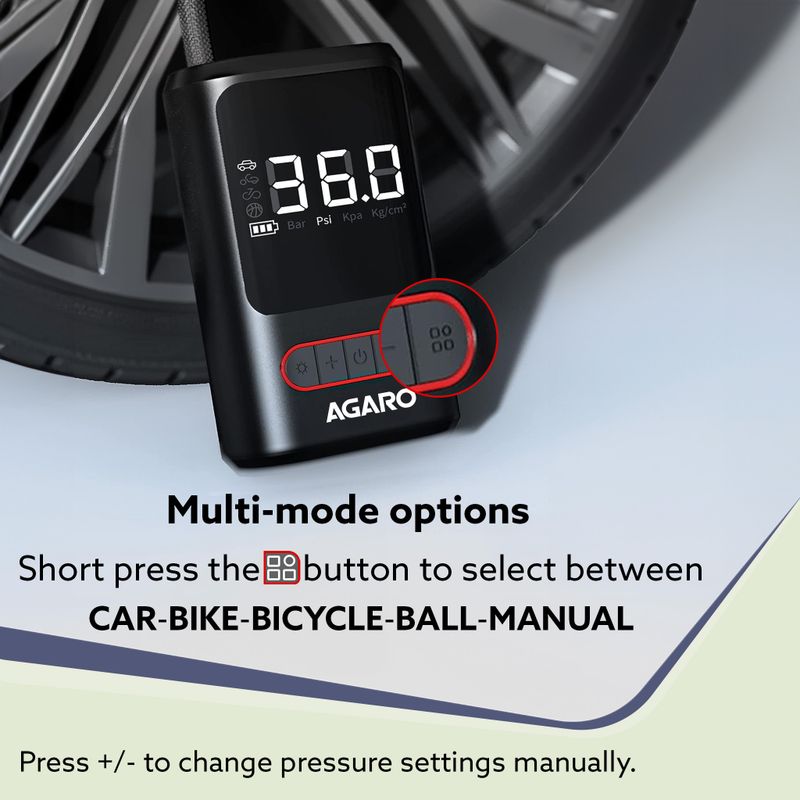 AGARO Galaxy 150 psi Cordless Tyre Air Pump - Image 5