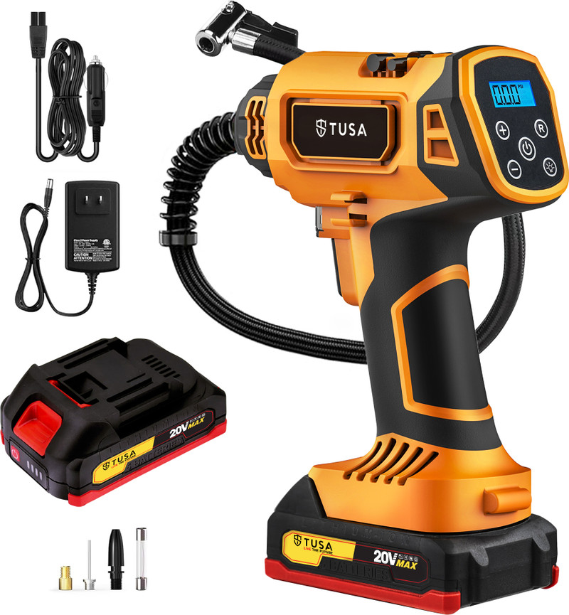 Tusa High Power 150 psi Tyre Air Pump for Car & Bike