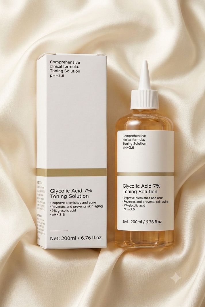 TOOVUS Glycolic Acid 7% Solution for Dark Spots Hyperpigmentation and Skin Glow 200ml Men & Women (200 ml) - Image 2
